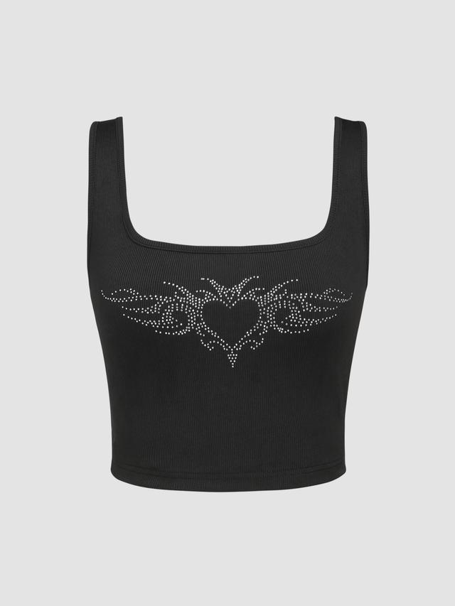 Rhinestone Cami Crop Top Product Image