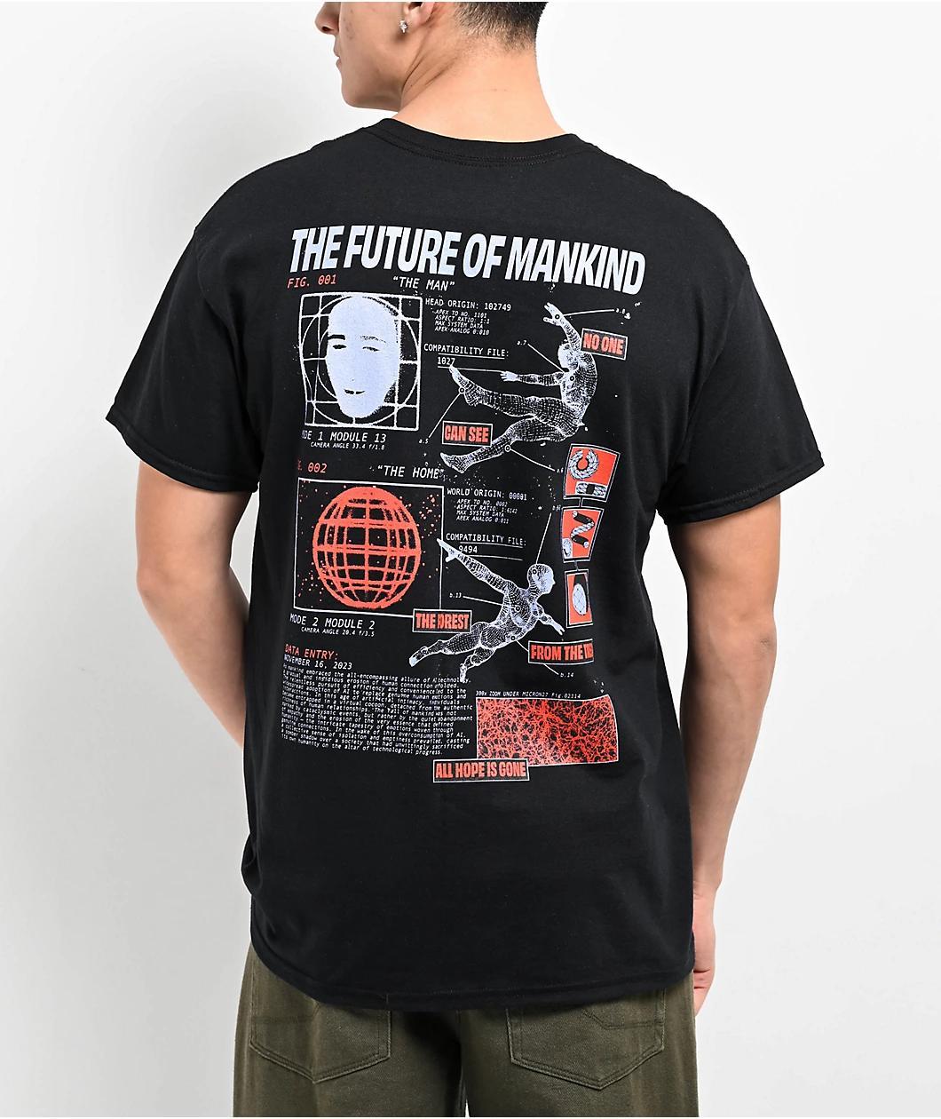 Vitriol Future Of Man Black T-Shirt Product Image