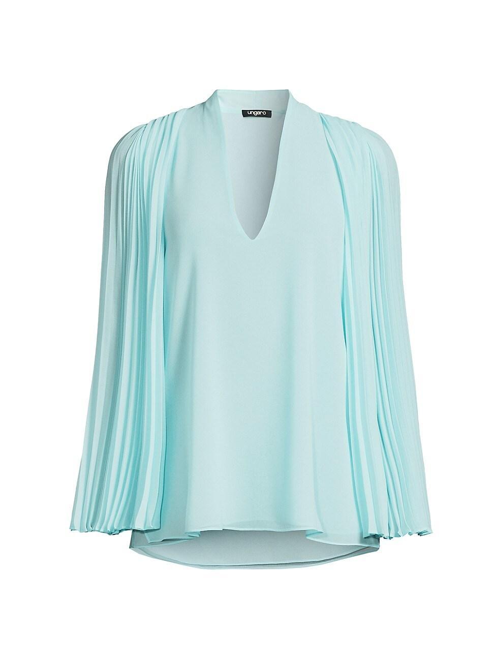 Womens Evelyn Pleated Sleeve Blouse Product Image