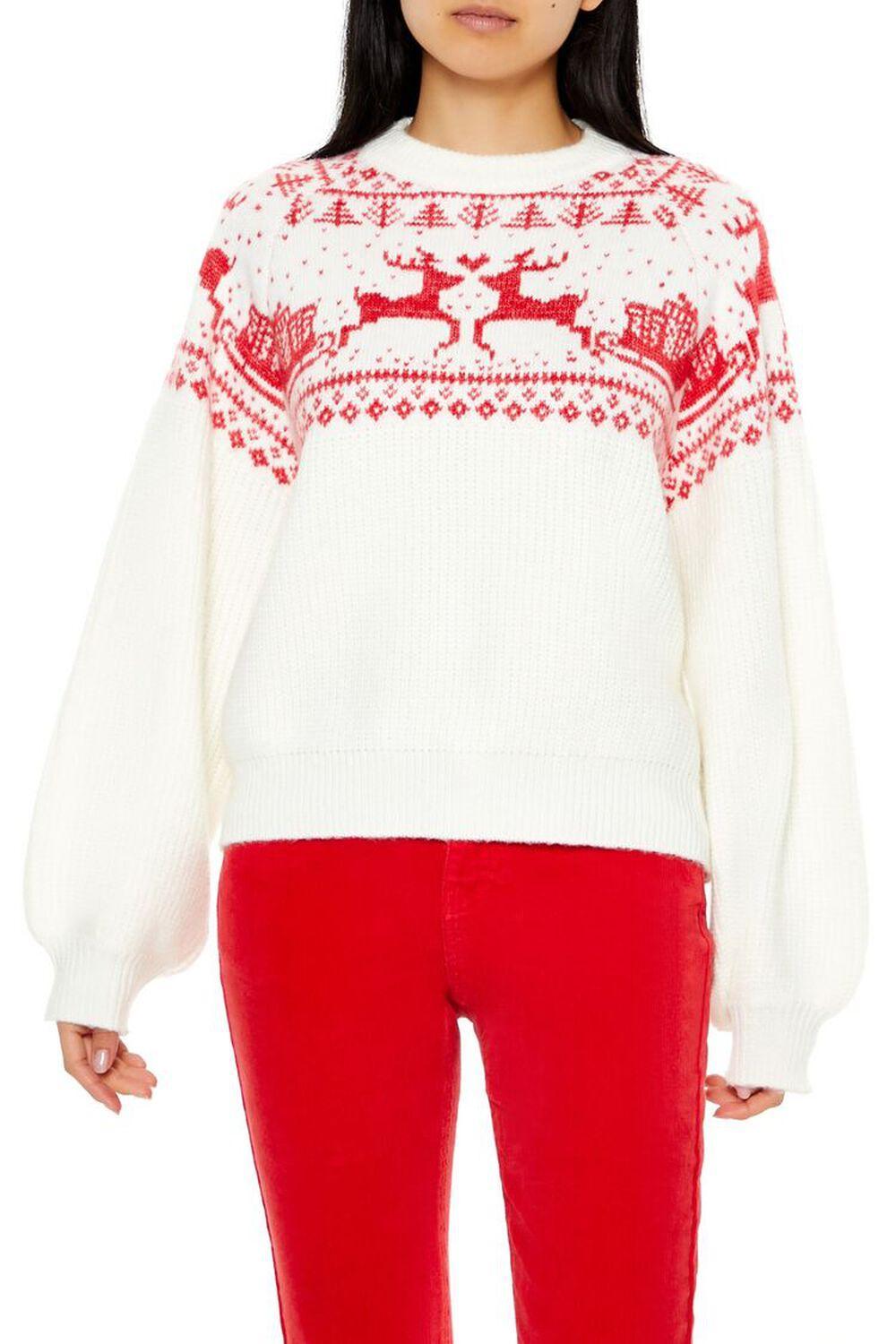 Fair Isle Reindeer Sweater | Forever 21 product image