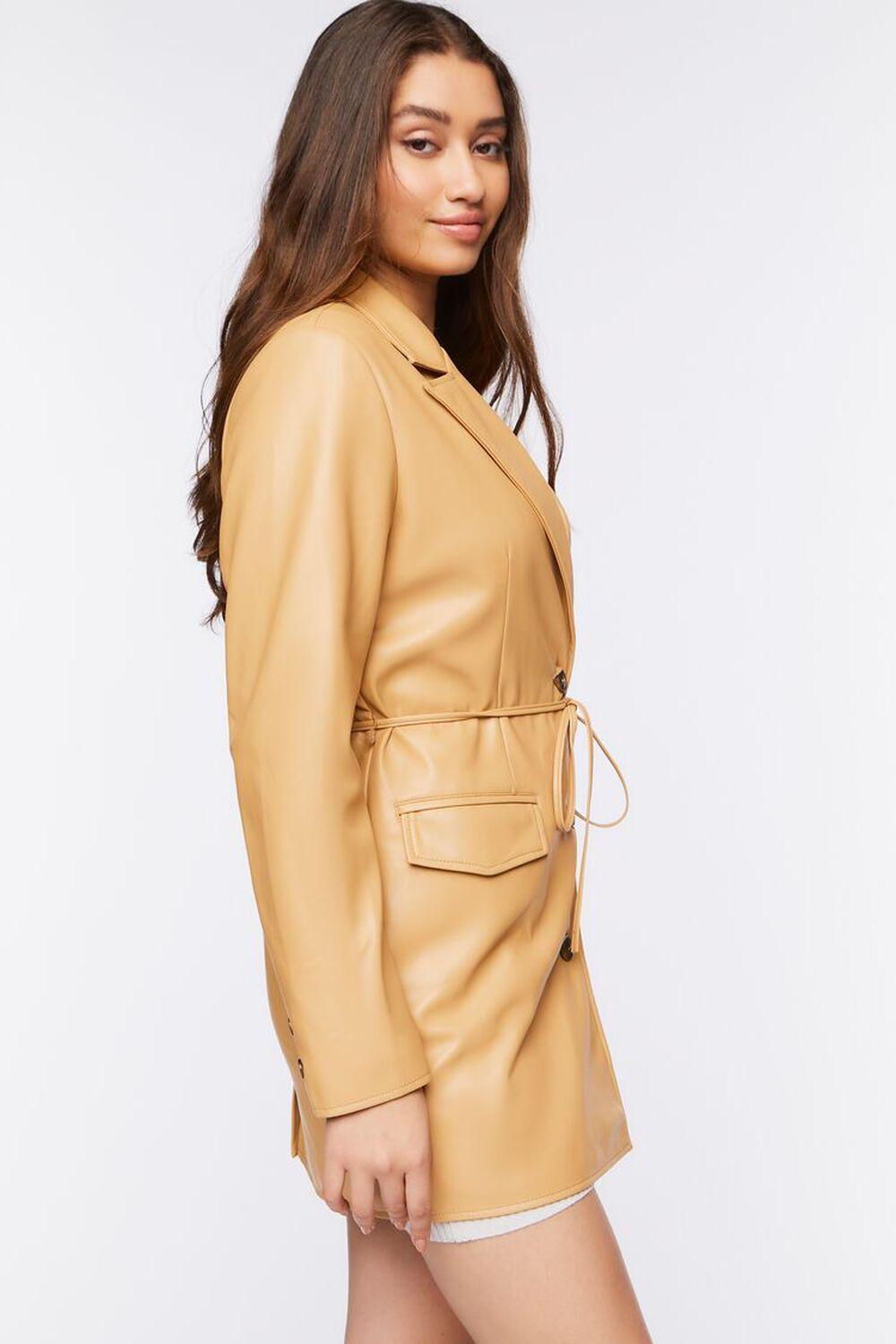 Faux Leather Belted Blazer | Forever 21 Product Image