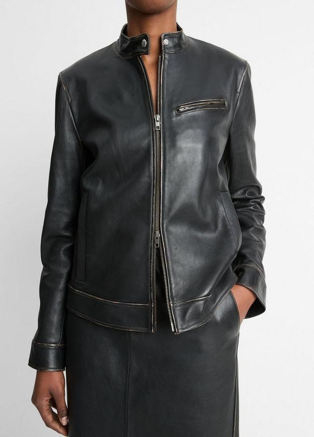 Leather Moto Jacket Product Image