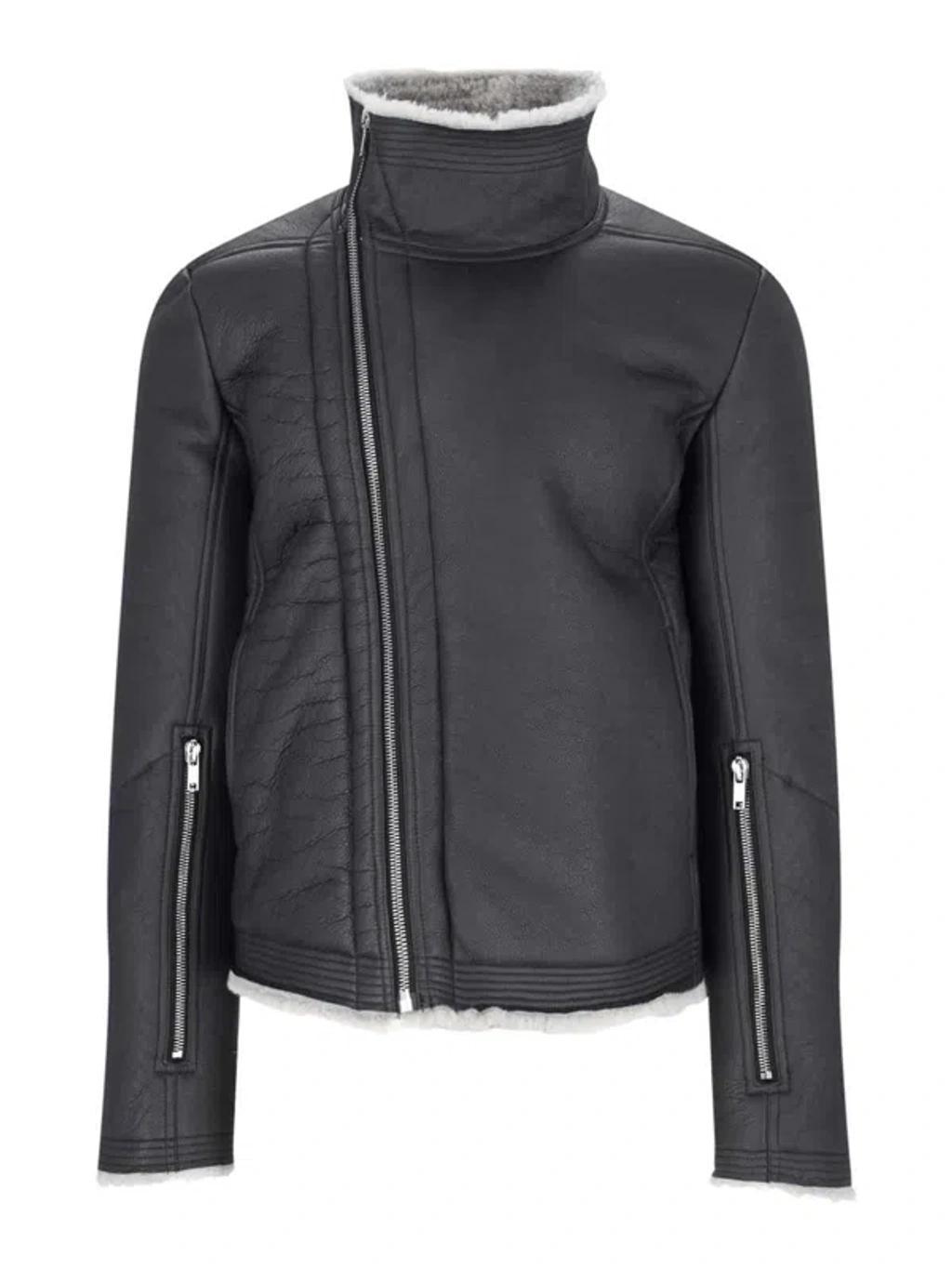 Asymmetric Zip Jacket In Black Product Image