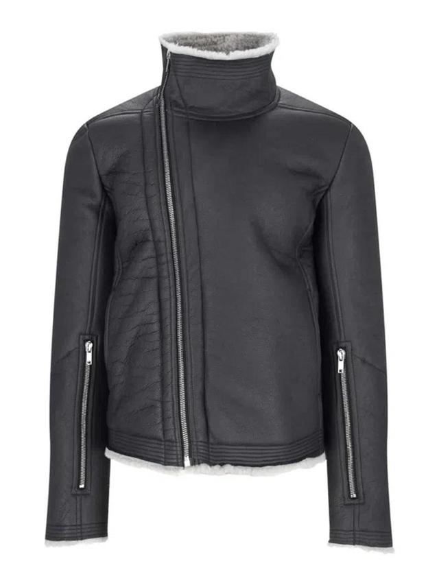 Asymmetric Zip Jacket In Black Product Image