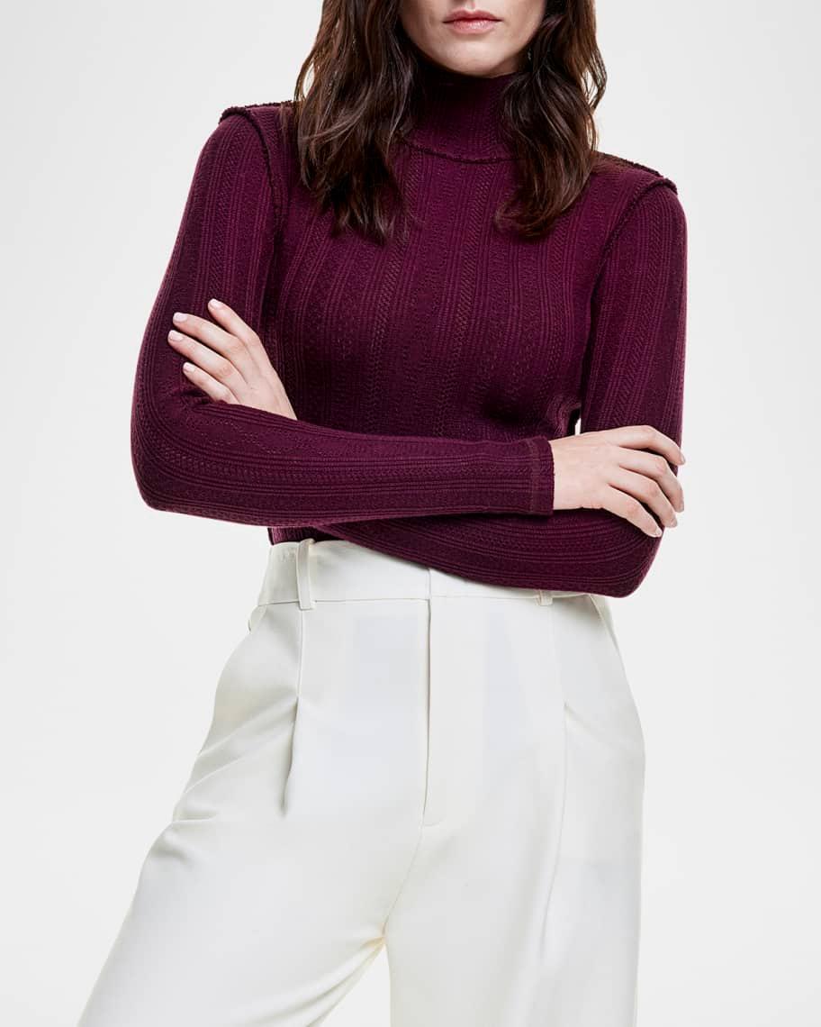 Pointelle Knit Turtleneck Product Image