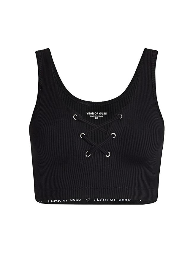 Womens Ribbed Football Sports Bra Product Image