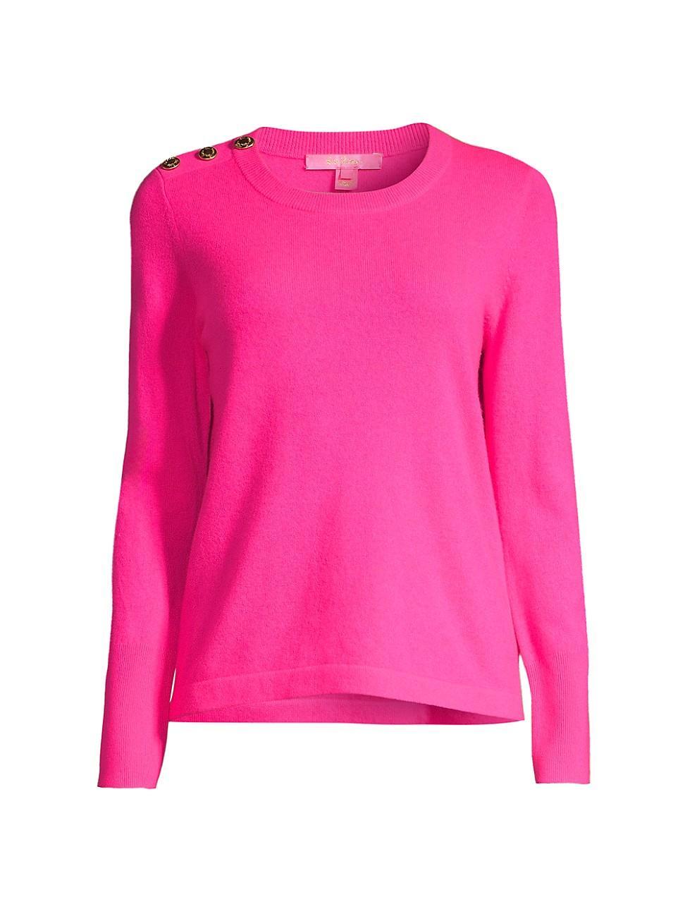 Womens Brinkley Cashmere Buttoned Sweater product image