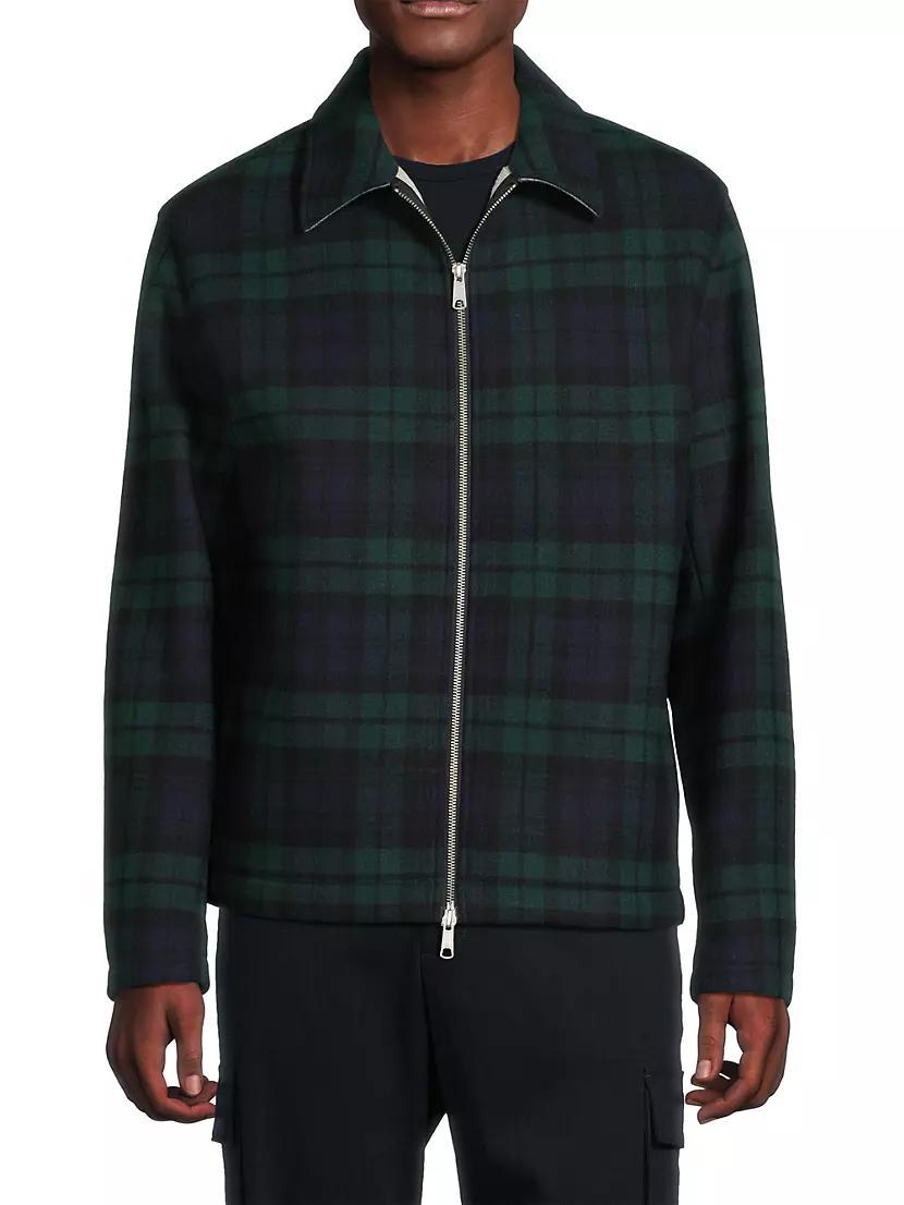 Mens Plaid Wool-Blend Jacket Product Image