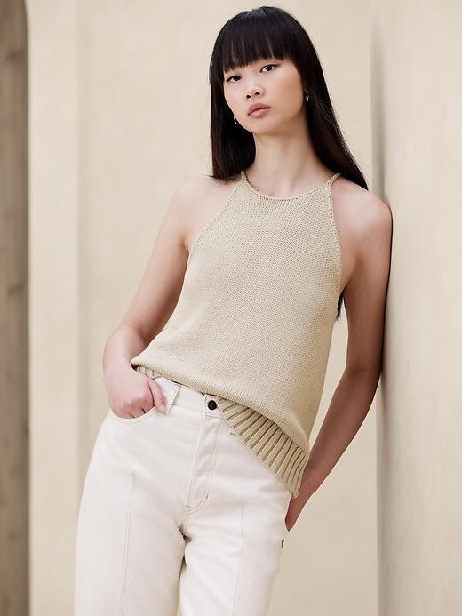 Cotton-Silk Sweater Tank Product Image