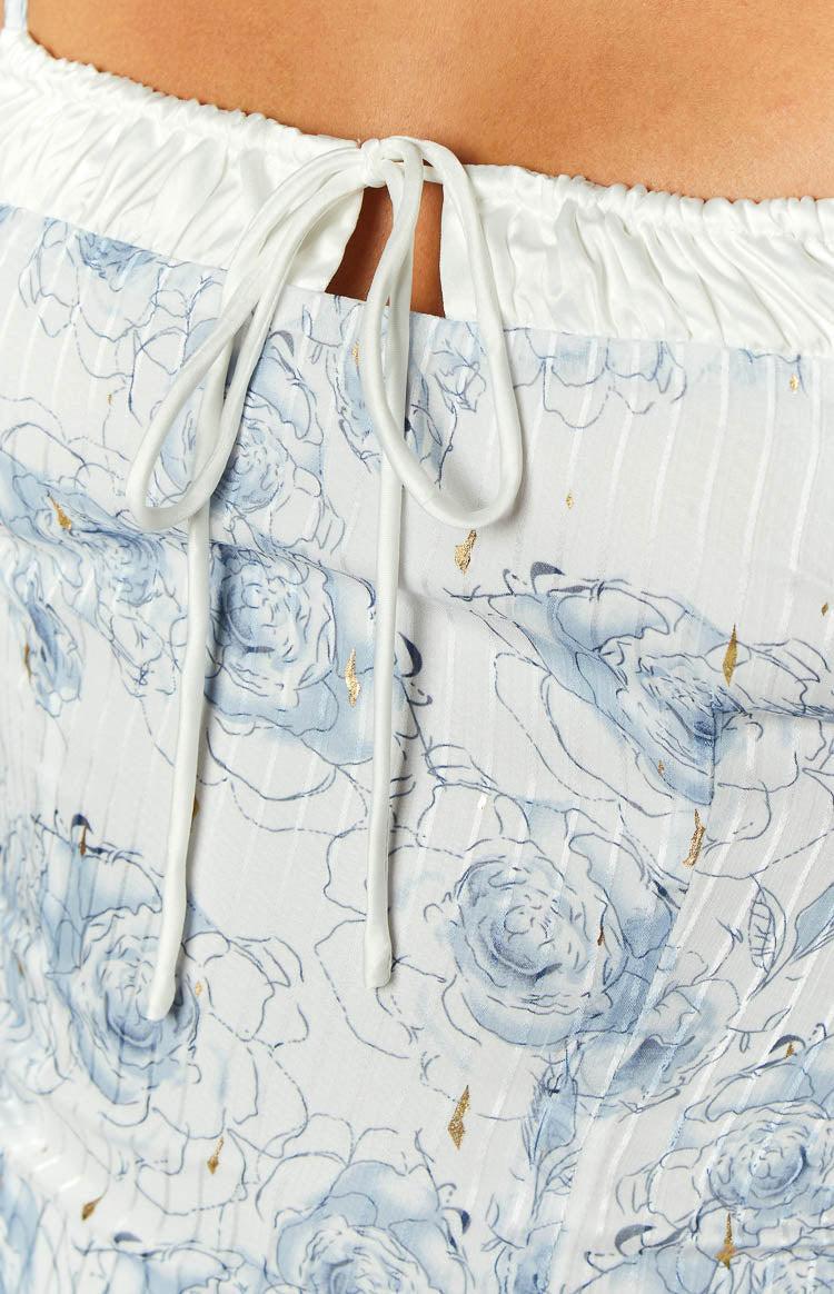 Arlowe Blue Floral Mini Dress Product Image