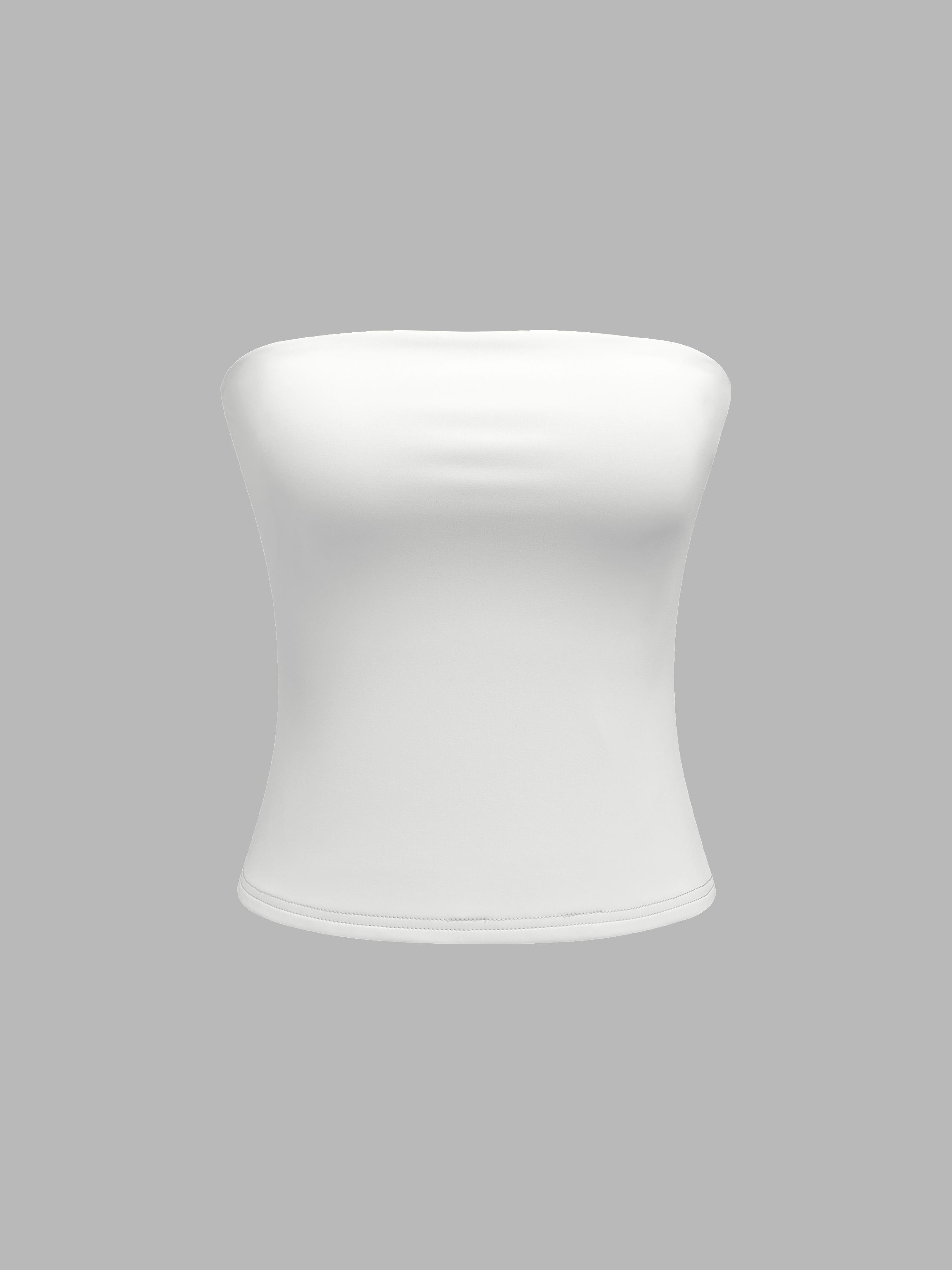 Contour Double Layered Strapless Solid Tube Top Product Image