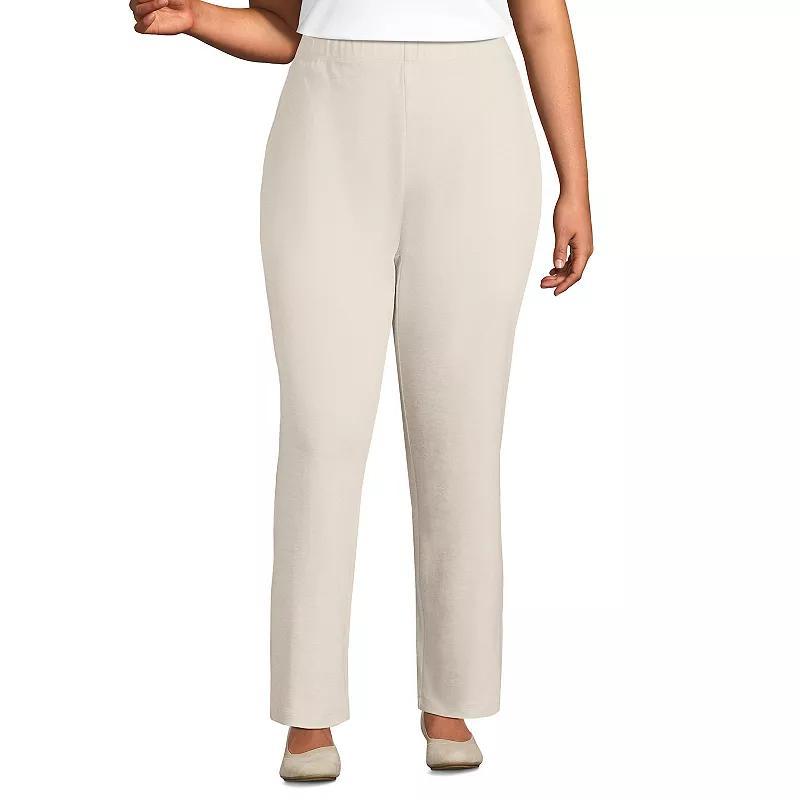 Plus Size Lands End Sport Knit High-Waist Pull-On Pants, Womens Product Image