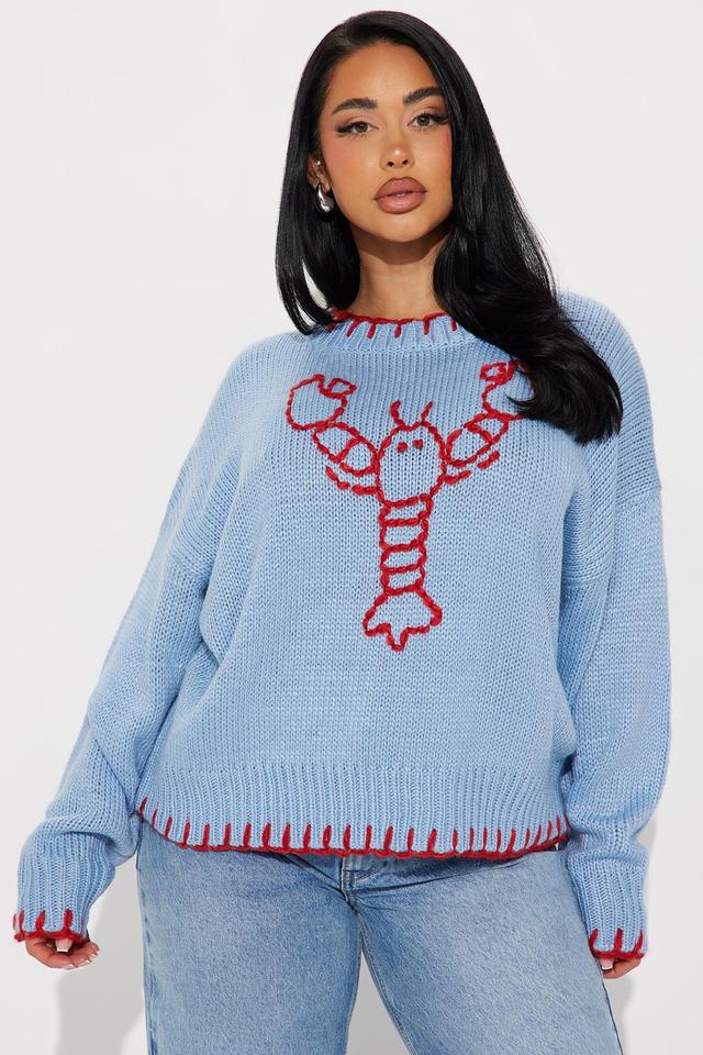 You're My Lobster Sweater - Blue/combo Product Image