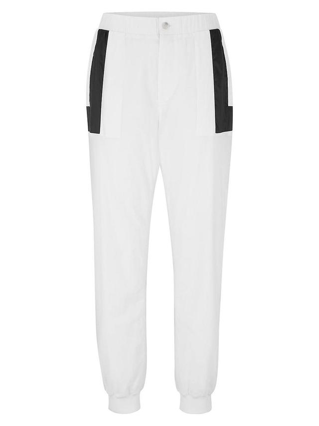 Mens Relaxed-Fit Tracksuit Bottoms With Contrast Inserts Product Image