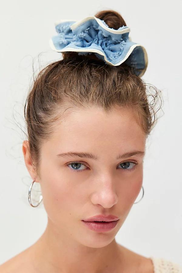 Distressed Denim Scrunchie Womens at Urban Outfitters Product Image