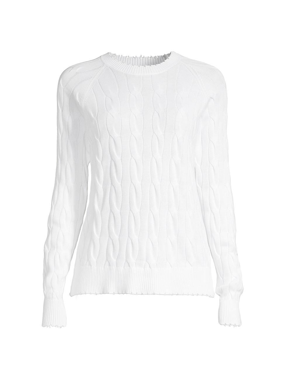 Womens Cable-Knit Sweater Product Image