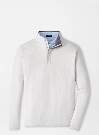 Peter Millar Mens Stealth Performance Quarter-Zip | Color: British Grey | Size: S Product Image