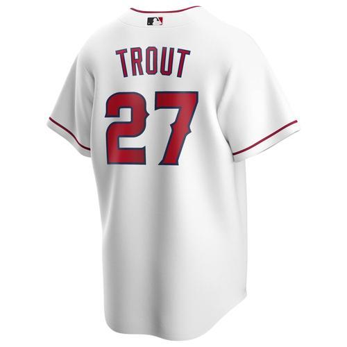 Nike Mens Mike Trout Nike Angels Replica Player Jersey - Mens White/White Product Image