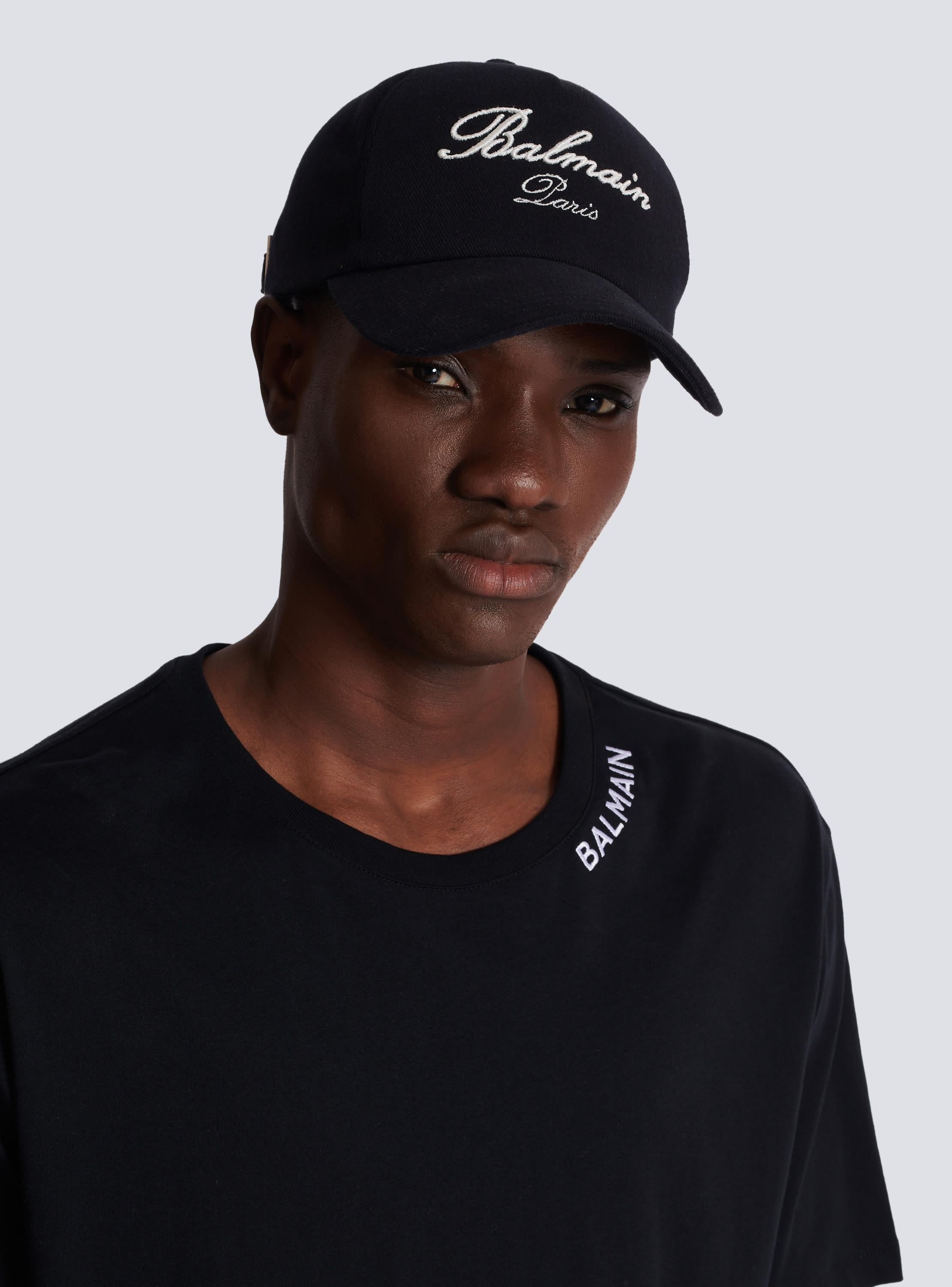 Cotton cap with Balmain Signature embroidery Product Image