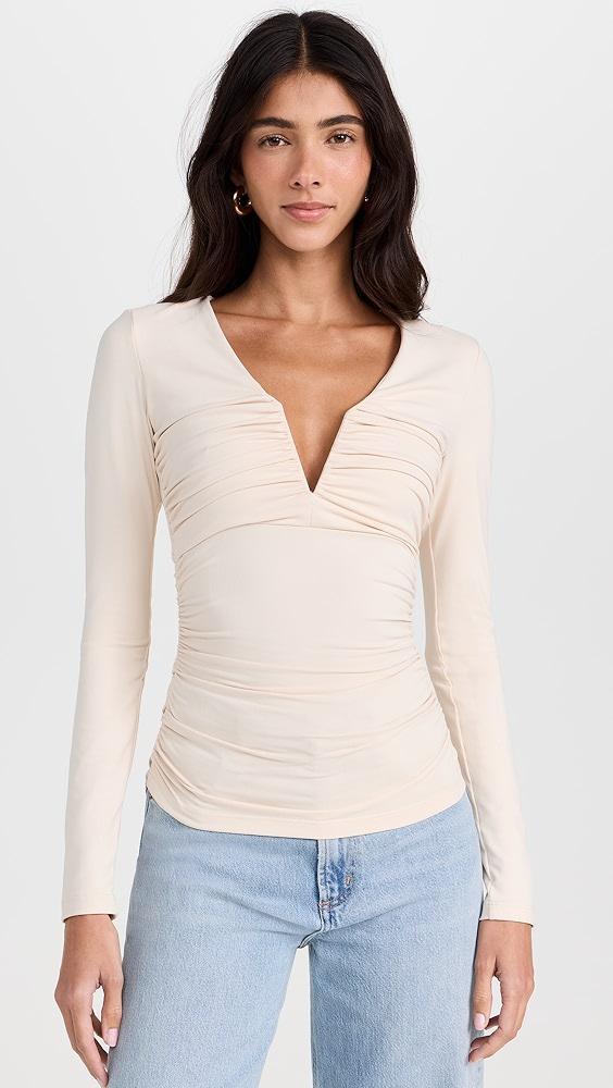 Susana Monaco V Neck Long Sleeve Top | Shopbop Product Image