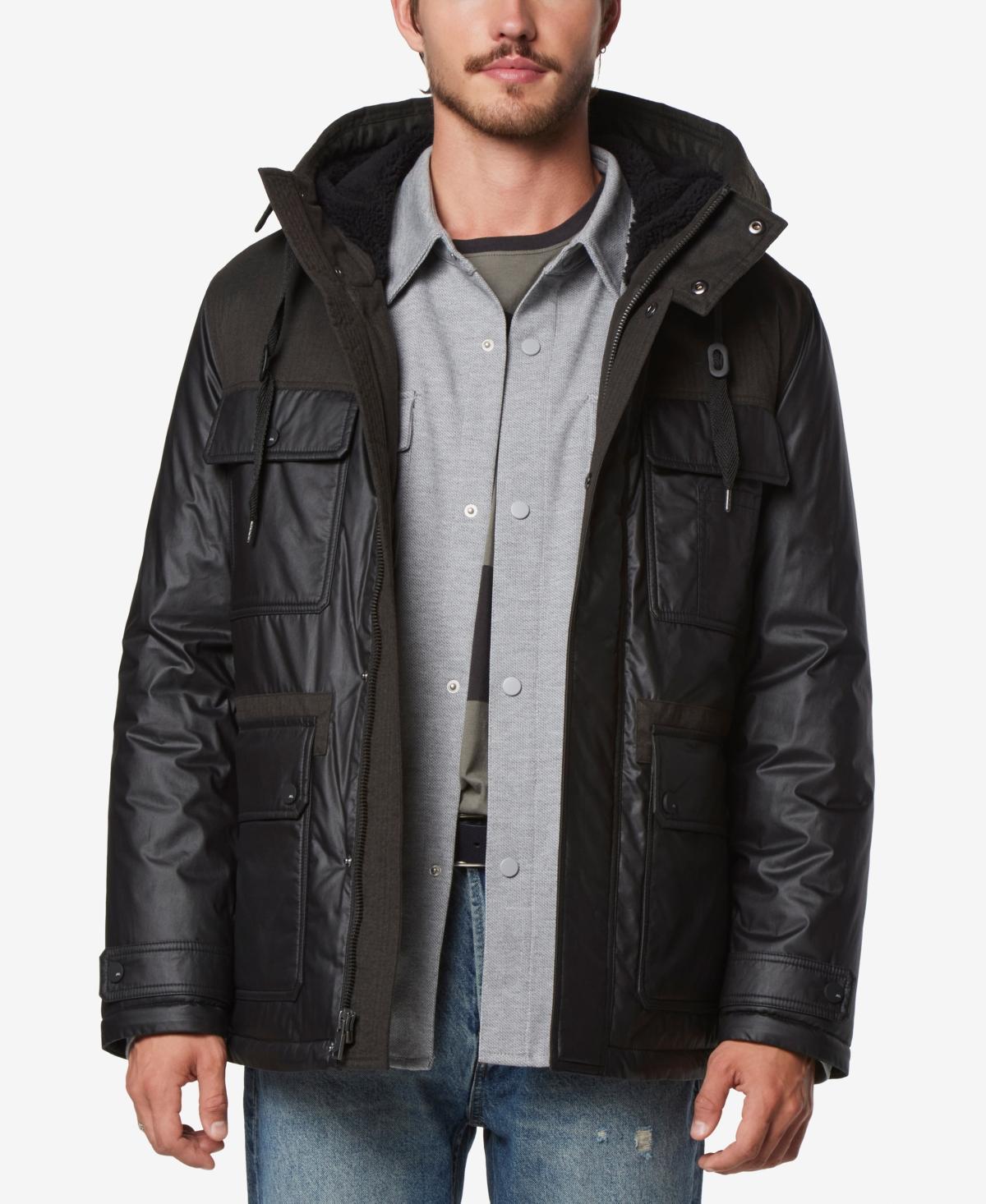 Marc New York Mens Harrigan Resin & Faux Wool Combo Parka Product Image