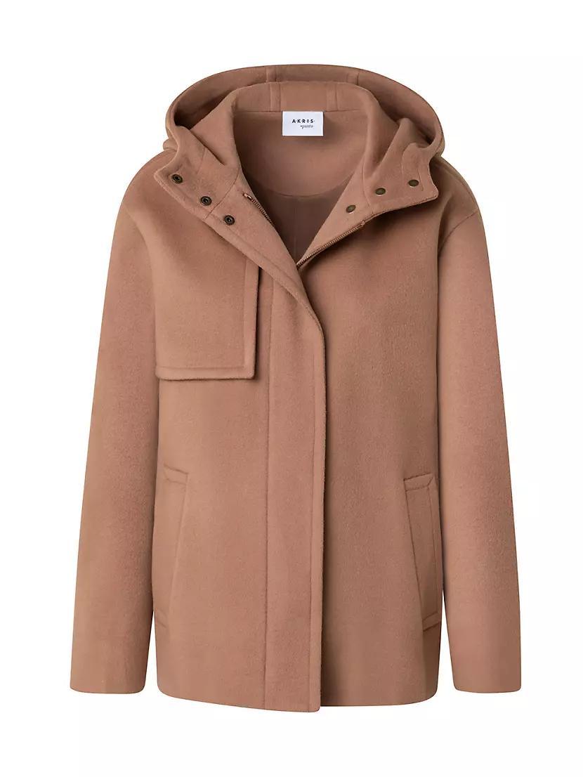 Hooded Wool-Blend Coat Product Image