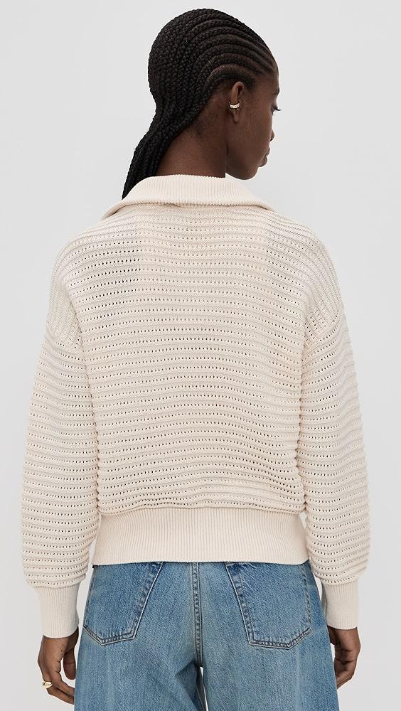 Varley Tara Pointelle Half Zip Sweater | Shopbop Product Image