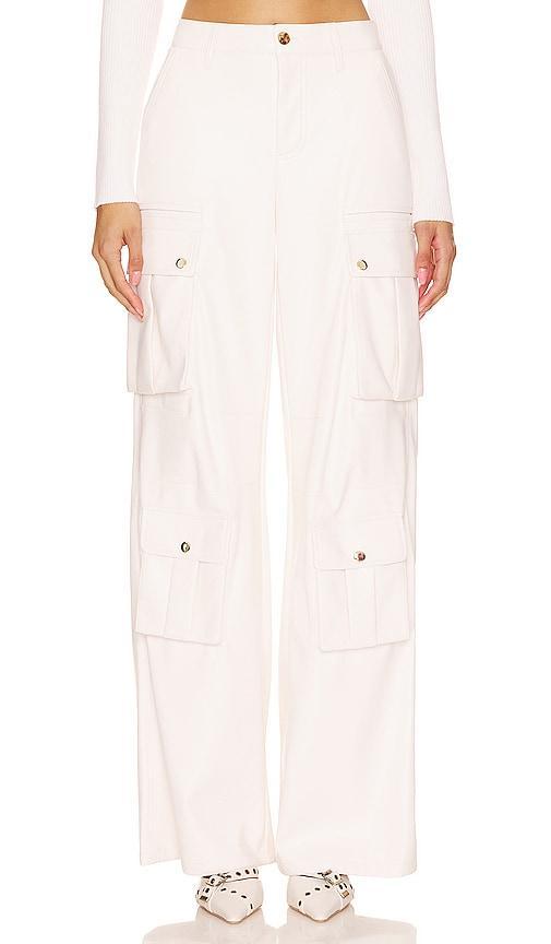 Womens Joette Low-Rise Vegan Leather Cargo Pants Product Image