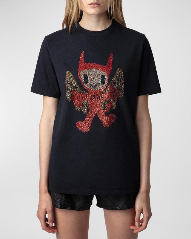 Edwin Devil Diamante T-Shirt Product Image