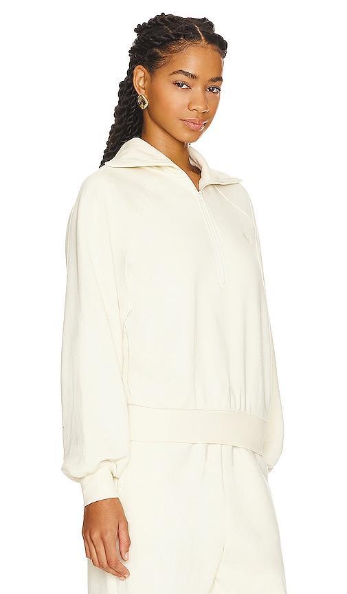 WellBeing + BeingWell Layne Half Zip Pullover in White. Size XL, XS. Product Image