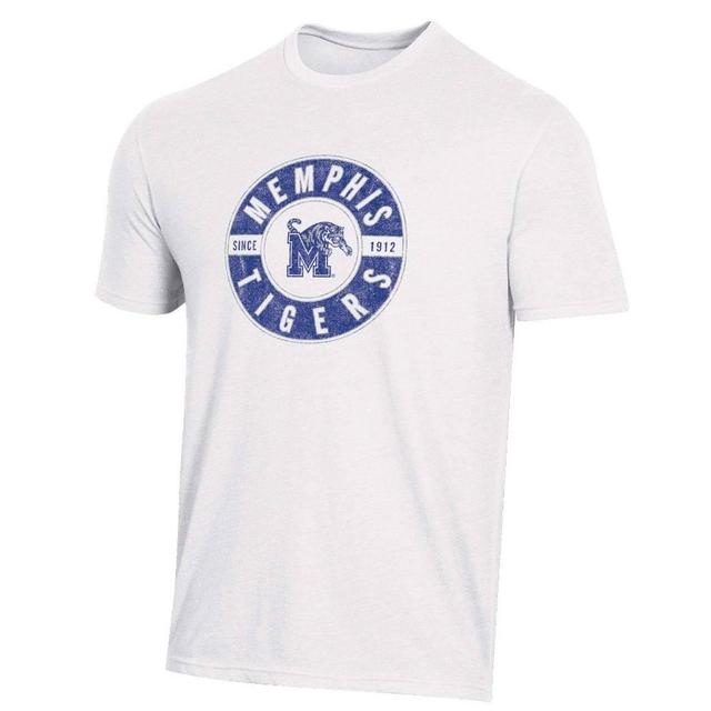 NCAA Memphis Tigers Mens White Biblend T-Shirt Product Image