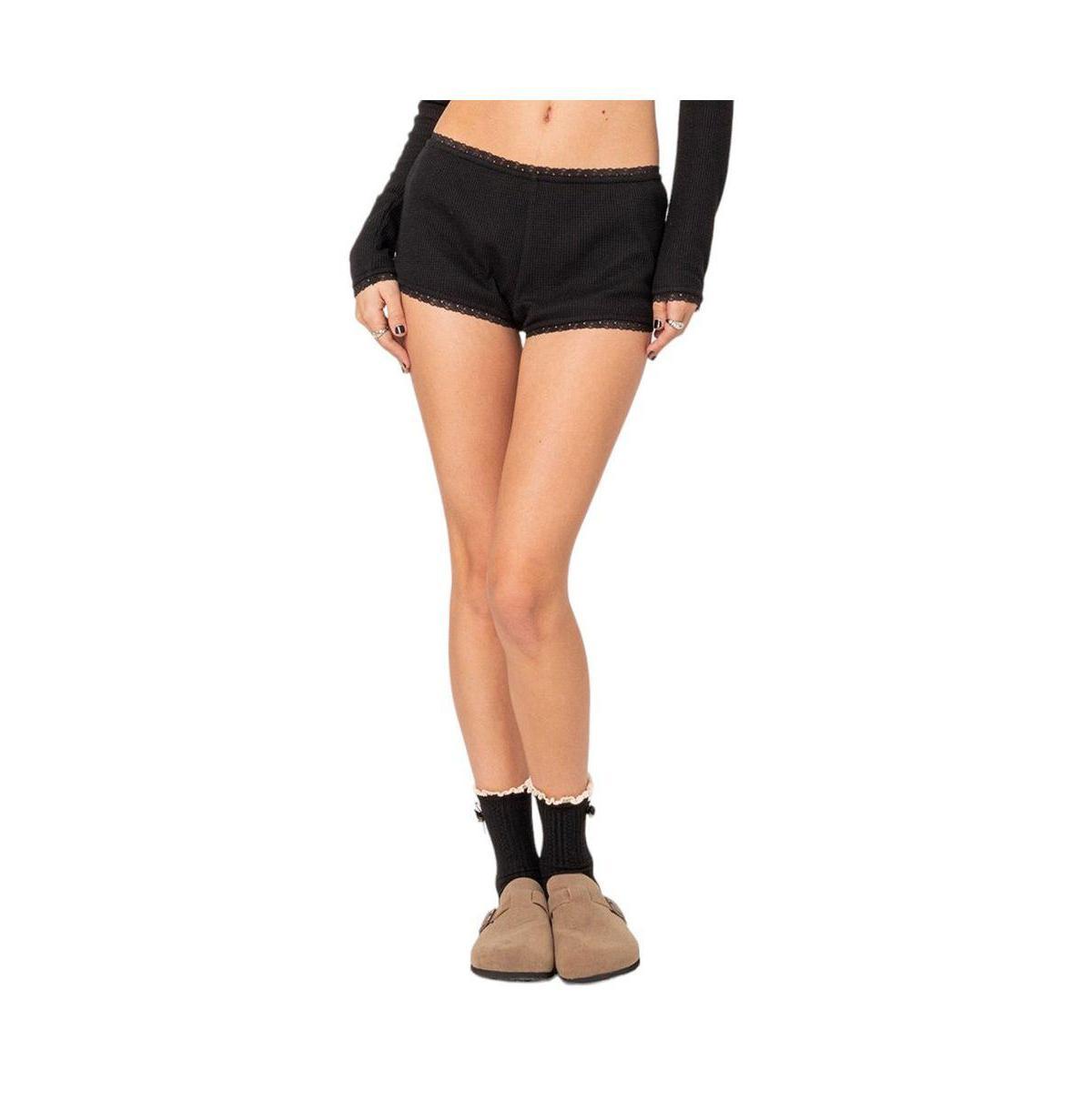 Womens Grwm waffle micro shorts Product Image