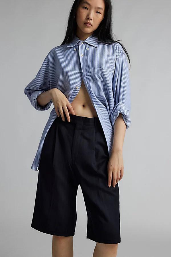 Urban Renewal Remade Pinstripe Jort Womens at Urban Outfitters Product Image