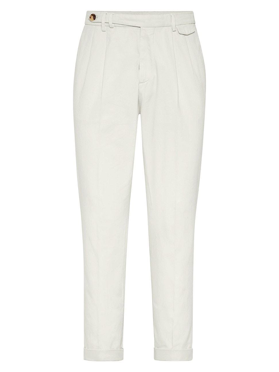 Mens Garment Dyed Leisure Fit Trousers Product Image