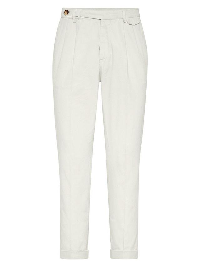 Mens Garment Dyed Leisure Fit Trousers Product Image