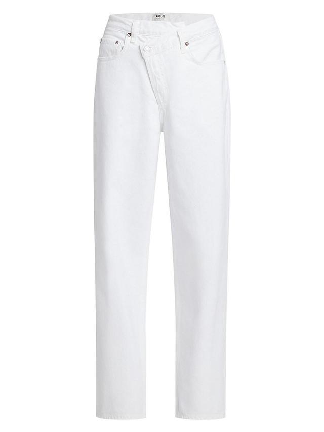 Womens Crisscrossed Wide-Leg Jeans Product Image