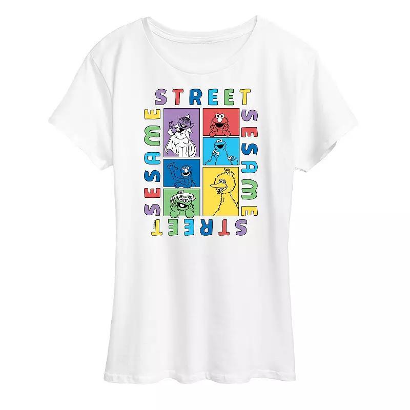 Womens Sesame Street Blocks Graphic Tee, Girls Product Image