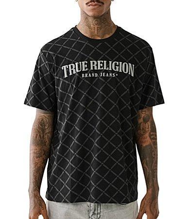 True Religion Short Sleeve Relaxed Monogram Arch T Product Image