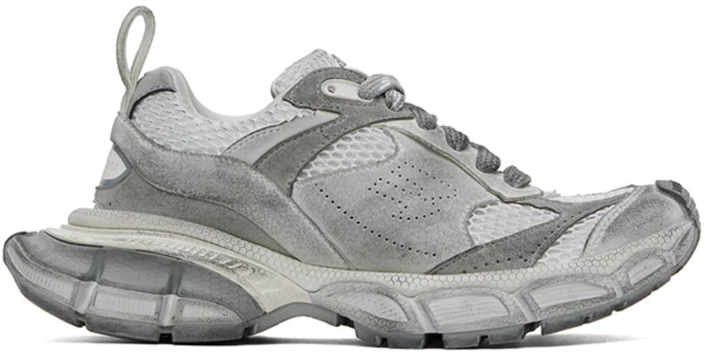 BALENCIAGA 3xl Suede And Mesh Sneakers In Light Grey Product Image