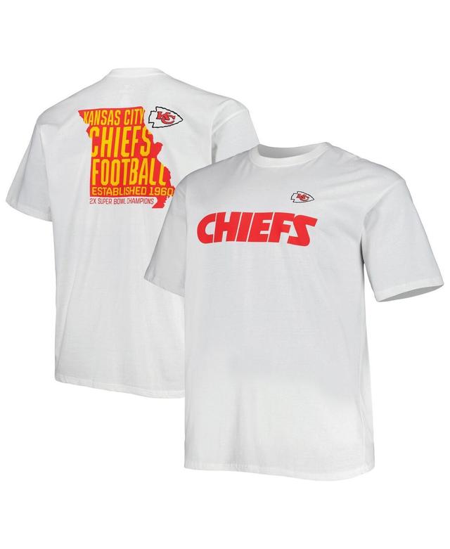 Mens Fanatics Branded Kansas City Chiefs Big & Tall Hometown Collection Hot Shot T-Shirt Product Image