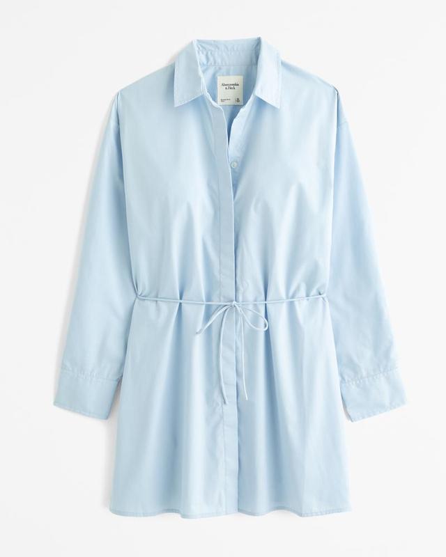 Long-Sleeve Mini Shirt Dress Product Image