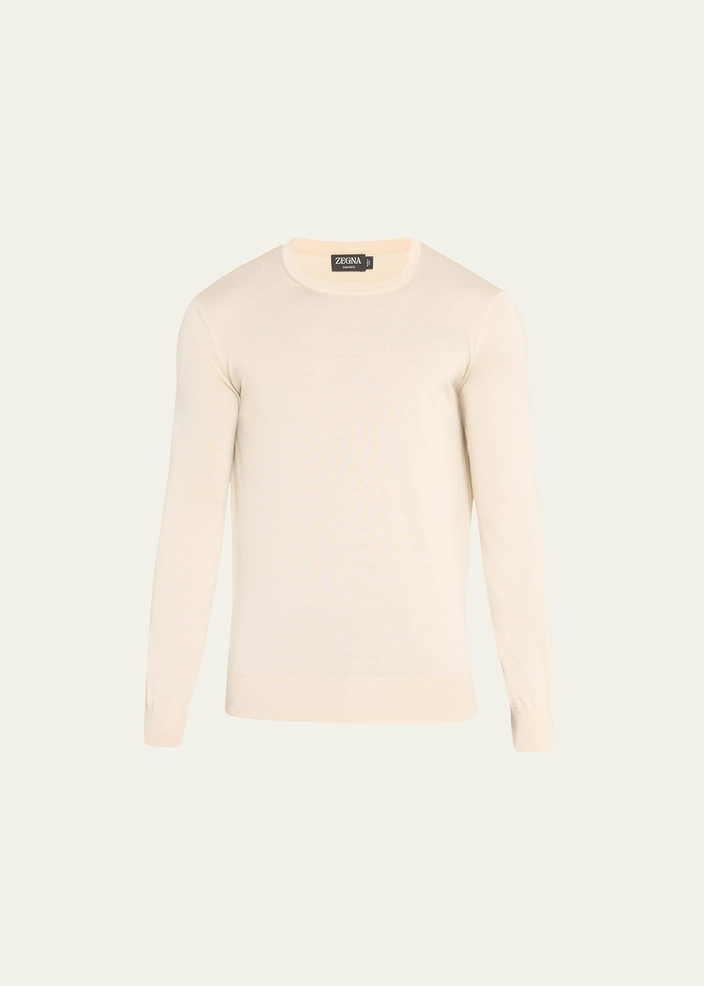 Mens Cashseta Cashmere-Silk Crewneck Sweater Product Image