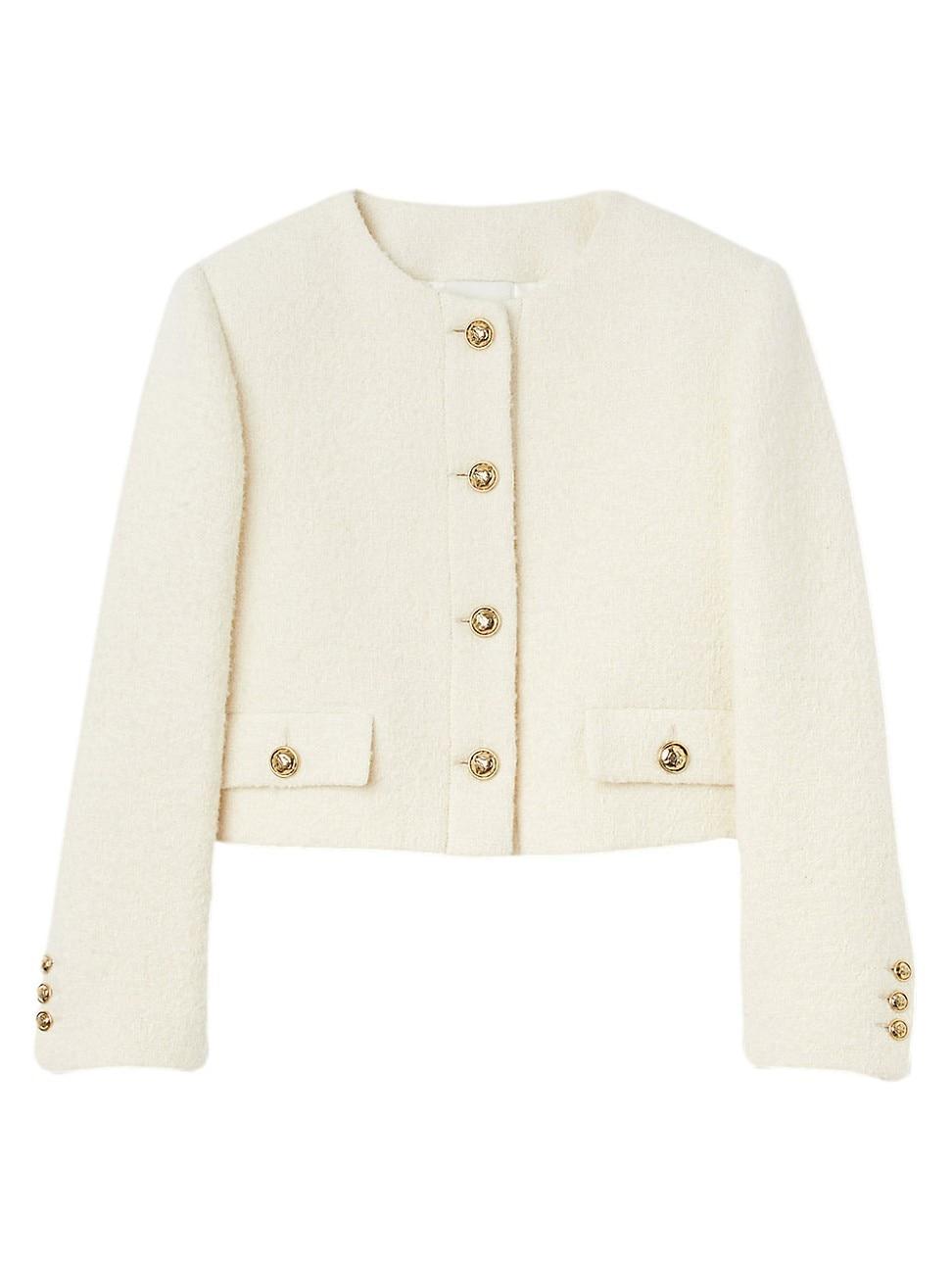 Sandro Walle Boucle Cropped Jacket Product Image