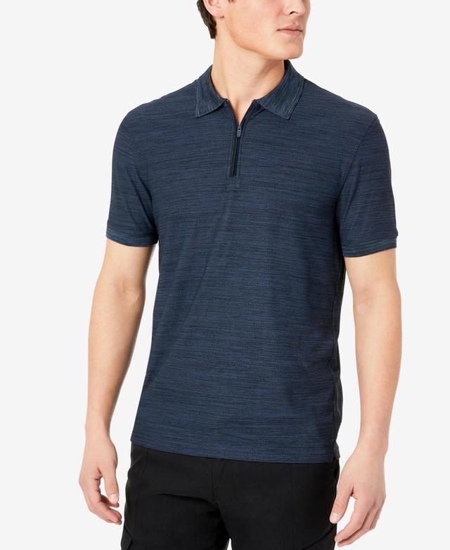 Kenneth Cole Mens Performance Knit Zip Polo Product Image