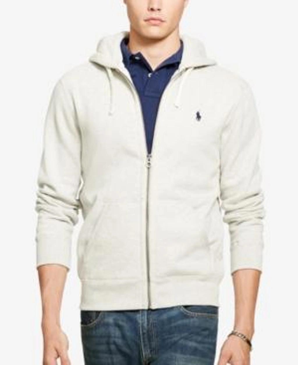 POLO RALPH LAUREN Men's Signature Fleece Hoodie In White Product Image