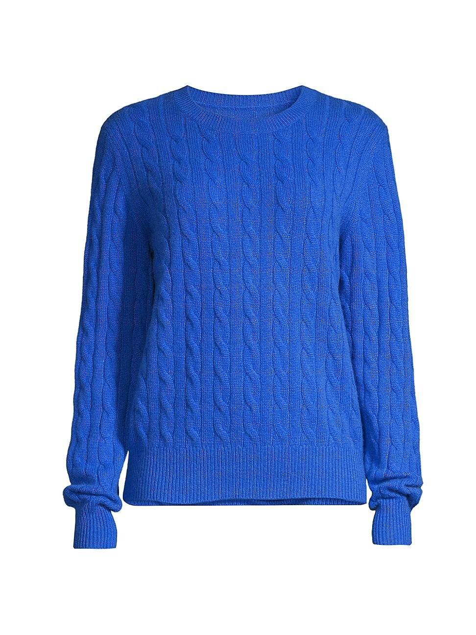 Womens Cashmere Cable-Knit Sweater Product Image