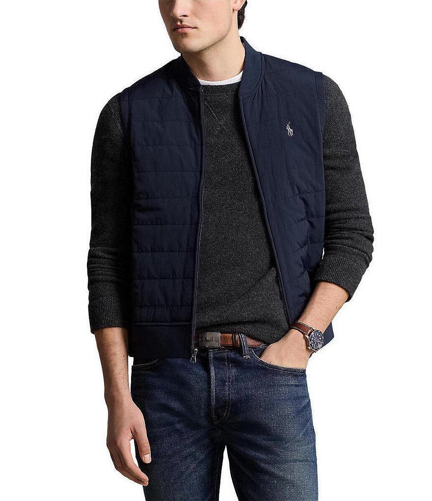 Polo Ralph Lauren Big & Tall Hybrid Full-Zip Double-Knit Vest Product Image