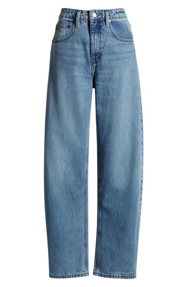 High Waist Barrel Leg Jeans In Divine Product Image