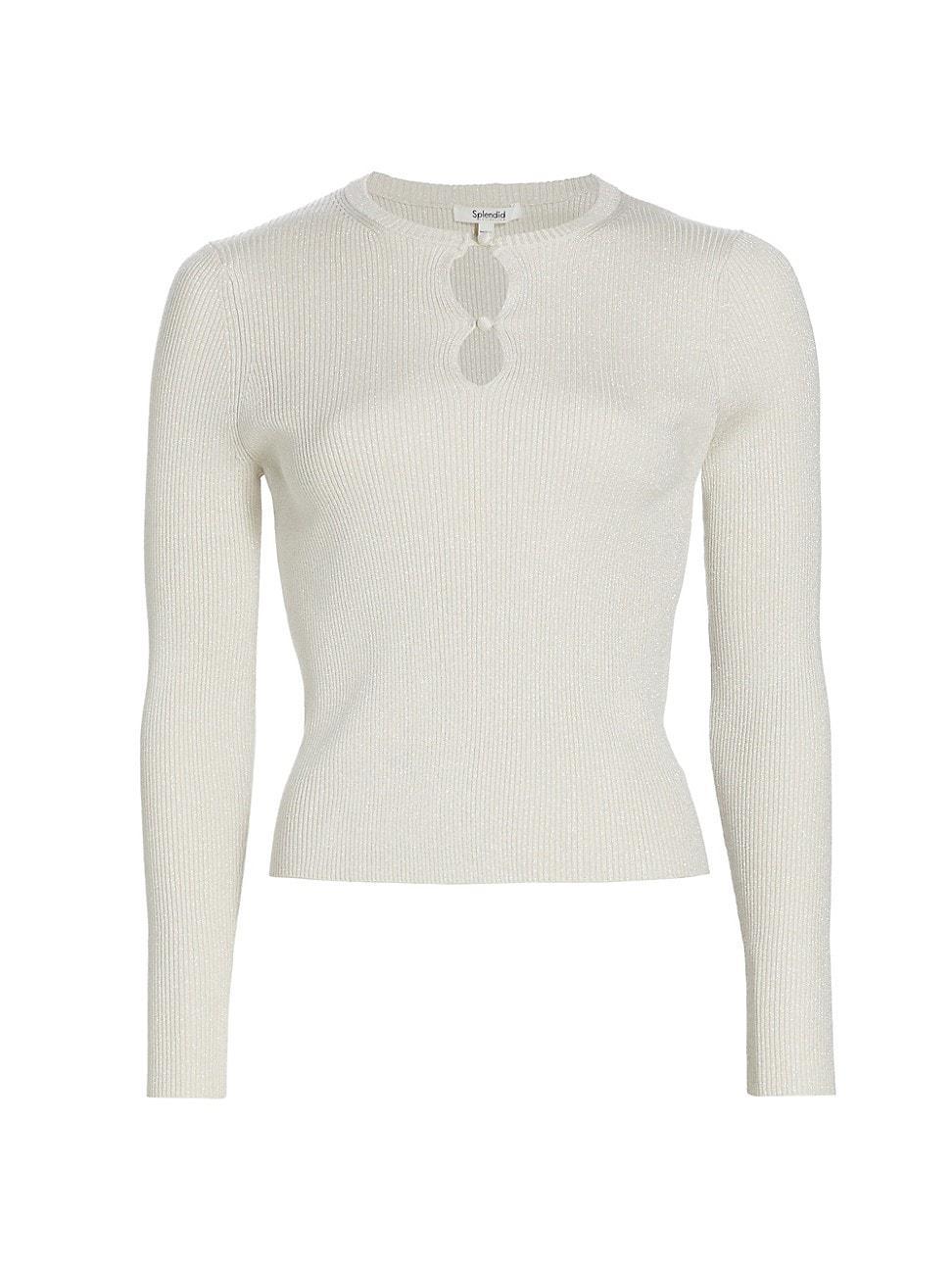 Splendid Peyton Lurex Sweater Sand) Women's Sweater product image