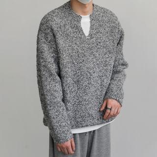 Notched Woollen Sweater Product Image